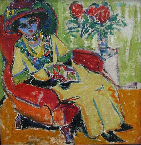 Ernst Ludwig Kirchner Sitting Woman Germany oil painting art
